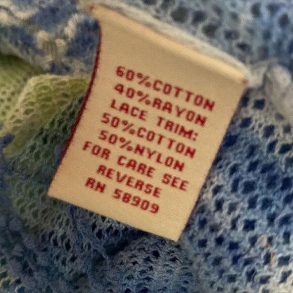 Reba Open Cardigan Ombré Tassels blue and green Large - Picture 13 of 14